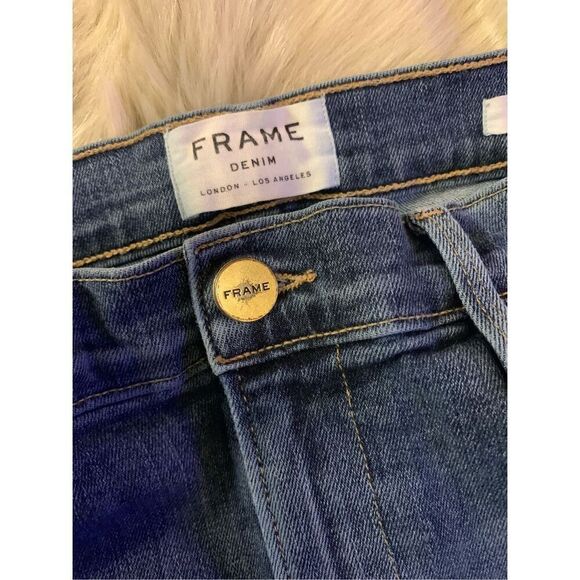 Frame Le High Straight Leg Distressed Jeans 30 - Picture 7 of 9